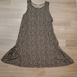 Old Navy Leopard Print Mini Dress - Black and Tan